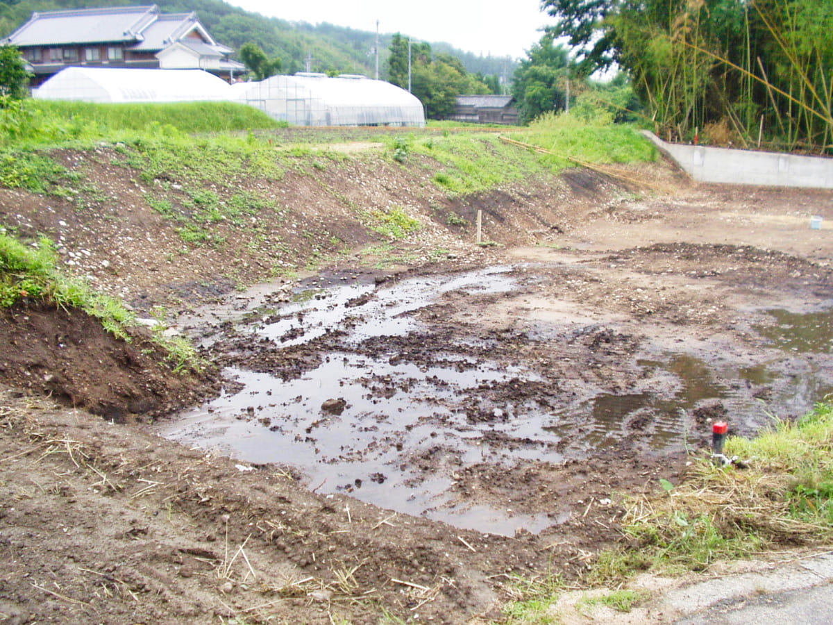 外構工事 石積・擁壁・土留工事 施工前写真