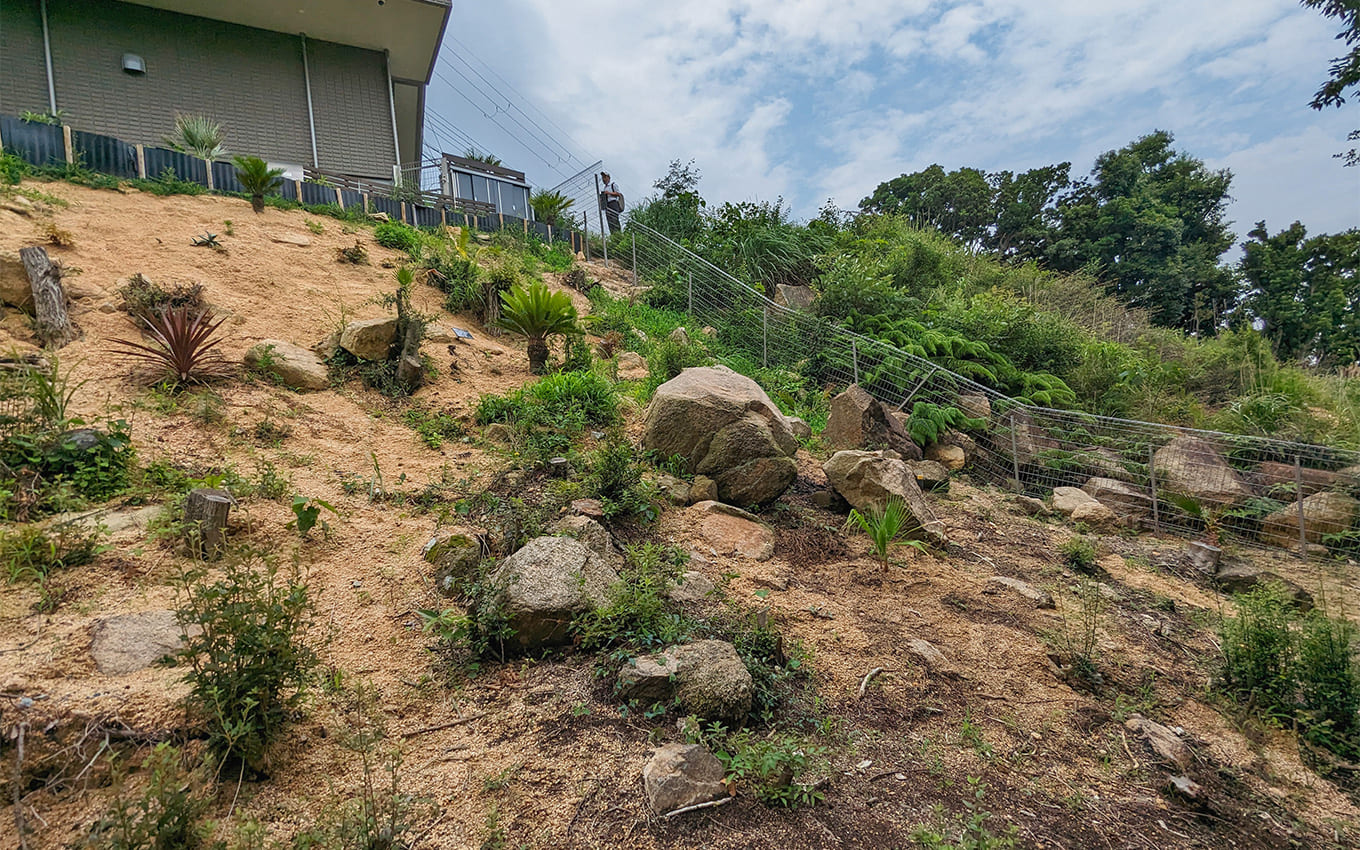 外構工事 斜面・法面活用 施工前写真