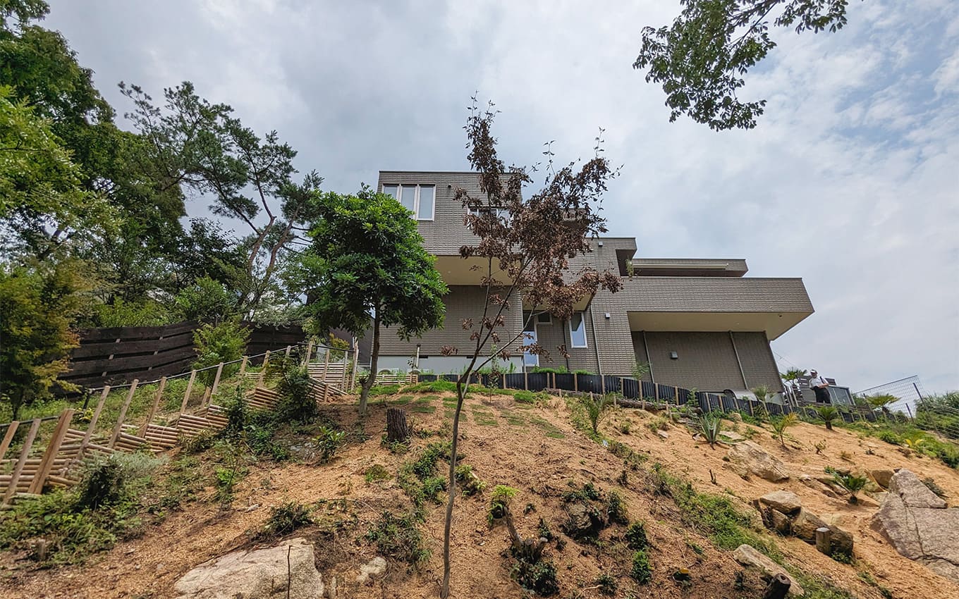 外構工事 斜面・法面活用 施工前写真