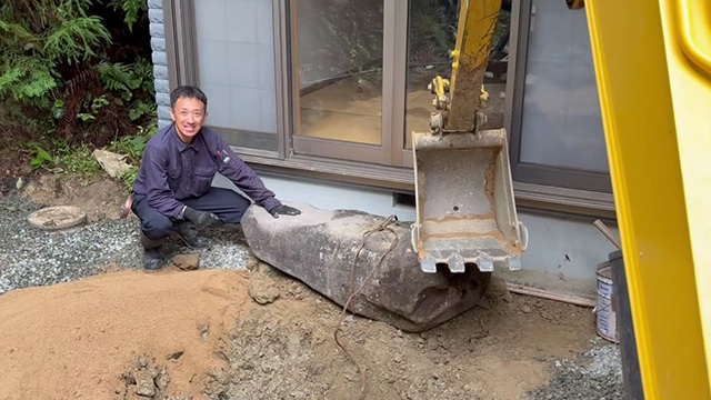 外構工事 動画 【外構職人の日常06】沓脱石の据え付け