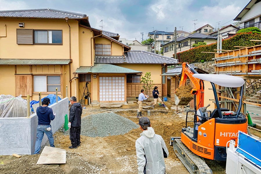 大型外構の施工管理写真